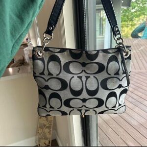 Coach Black and Gray Shoulder Bag